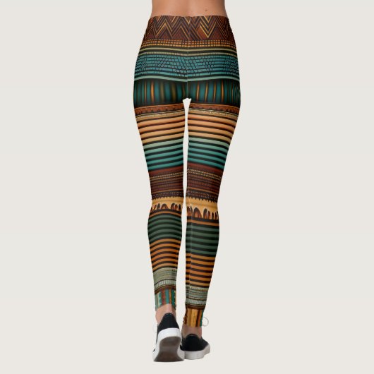 Earthy Boho Lines Leggings (Achterkant)