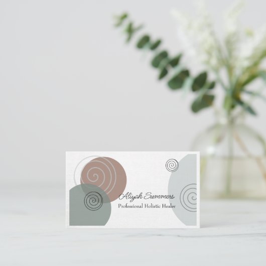 Earthy Boho Meditation and Healing Visitekaartje (Staand voorkant)