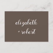 Earthy Boho Minimalist Script Calligraphy Wedding Informatiekaartje (Achterkant)