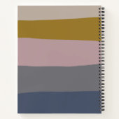 Earthy Boho Modern Abstracte Stripes - Gepersonali Notitieboek (Achterkant)