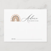 Earthy Boho Rainbow Baby shower Advice Card Briefkaart (Voorkant)