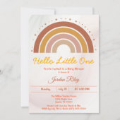 Earthy Boho Rainbow Baby shower genderneutraal Kaart (Voorkant)
