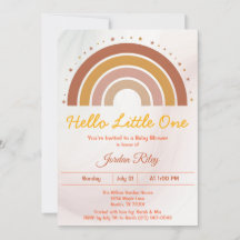 Earthy Boho Rainbow Baby shower genderneutraal