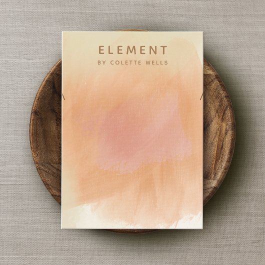 Earthy Boho Terracotta Waterverf Ketting Display Visitekaartje