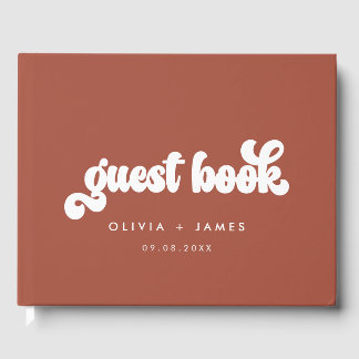Earthy Boho Terracotta  Wedding Gastenboek