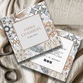 Earthy Boho Vierkante Visitekaartje