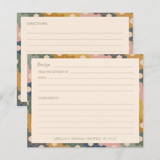 Earthy Boho Vrijgezellenfeest aangepaste recept (Voorkant / Achterkant)