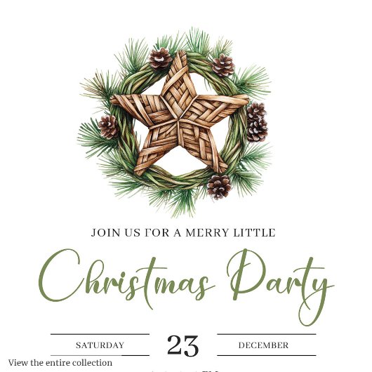 Earthy Boho Watercolor Botanical Christmas Invite Kaart