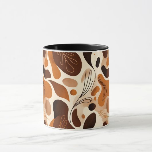 Earthy Botanical Mix Mug – Modern Abstract Design Mok (Midden)