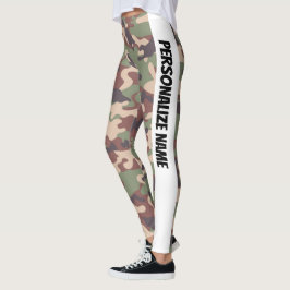 Earthy Brown Camouflage PERSONALISEREN Leggings