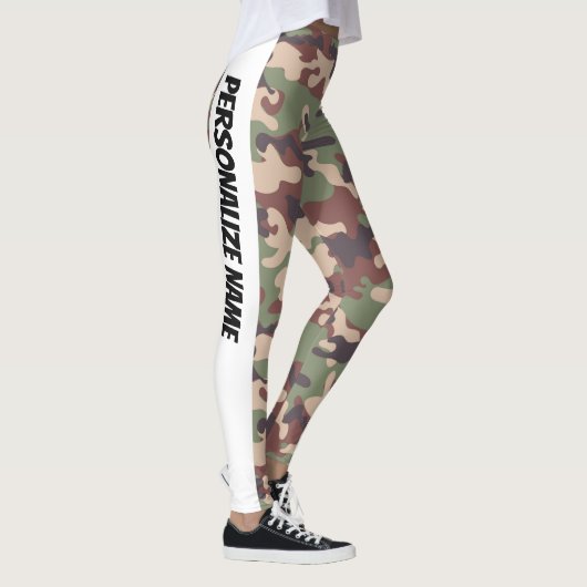 Earthy Brown Camouflage PERSONALISEREN Leggings (Rechts)