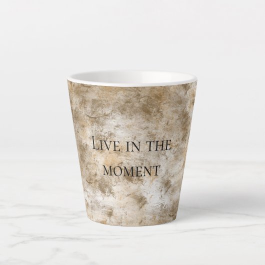 Earthy Brown Cream Sand Latte Mok (Voorkant)