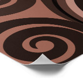 Earthy Brown Fern Frond Curls Poster (Hoek)