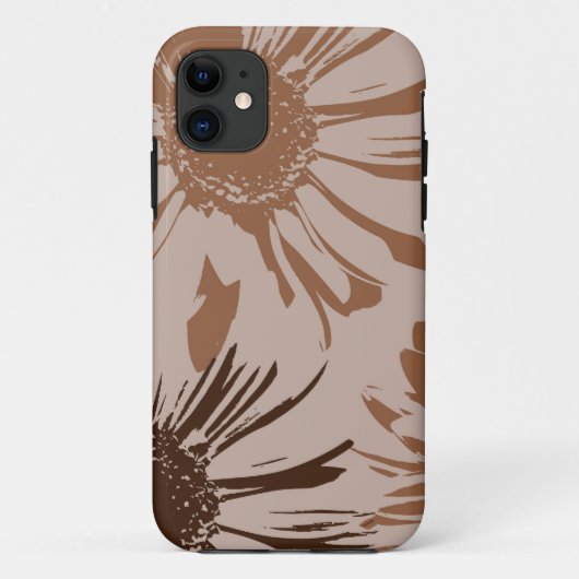 Earthy Brown Gerbera Flowers Case-Mate iPhone Case (Achterkant)