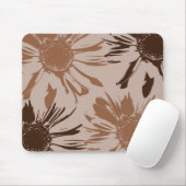 Earthy Brown Gerbera Flowers Muismat (Met muis)