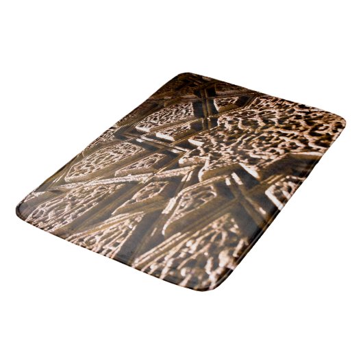 Earthy Brown Stars Badmat (Gekanteld)