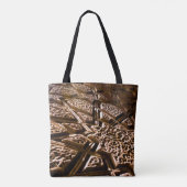 Earthy Brown Stars Tote Bag (Achterkant)