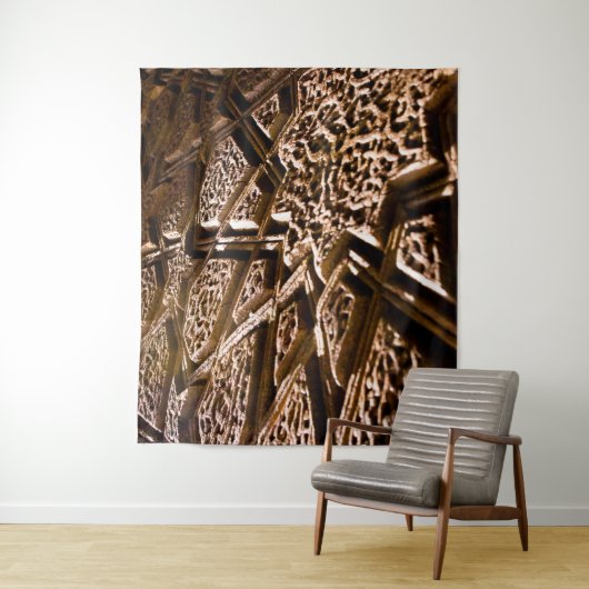 Earthy Brown Stars Wandkleed (In situ)