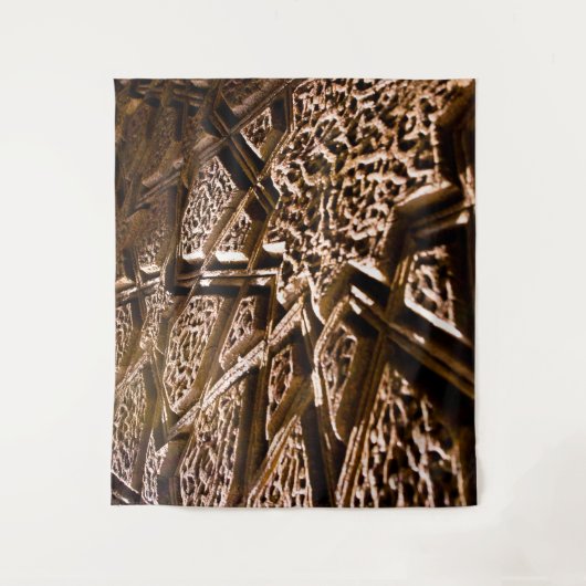 Earthy Brown Stars Wandkleed (Voorkant)