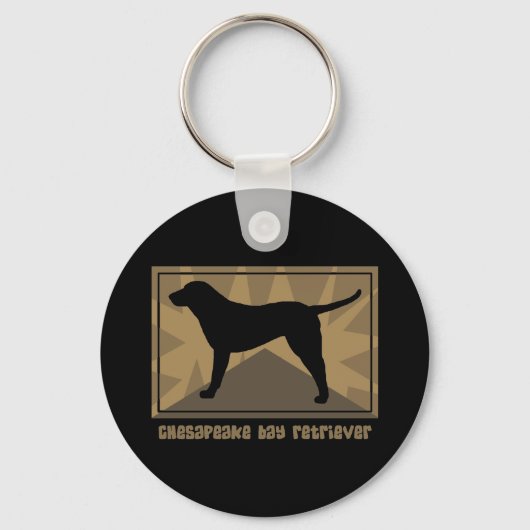 Earthy Chesapeake Bay Retriever Sleutelhanger (Voorkant)