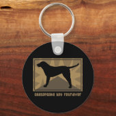 Earthy Chesapeake Bay Retriever Sleutelhanger (Voorkant)
