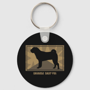 Earthy Chinese Shar Pei Sleutelhanger
