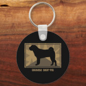 Earthy Chinese Shar Pei Sleutelhanger (Voorkant)
