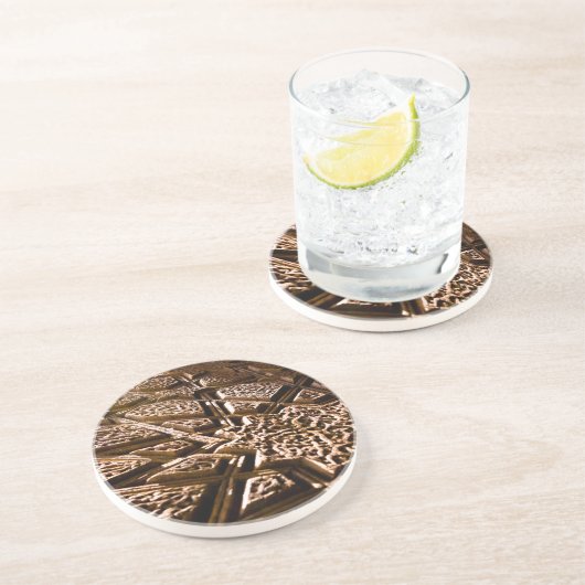 Earthy Clay Stars Zandsteen Onderzetter (Zijkant)