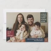 Earthy Color Block 1 Full Bull Christmas Feestdagenkaart (Voorkant)