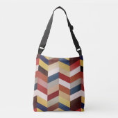 Earthy Colorful Chevron Pattern Crossbody Tas (Voorkant)