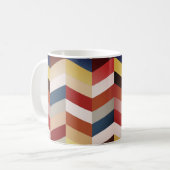 Earthy Colorful Chevron Pattern Koffiemok (Voorkant links)