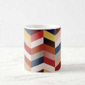Earthy Colorful Chevron Pattern Koffiemok (Center)