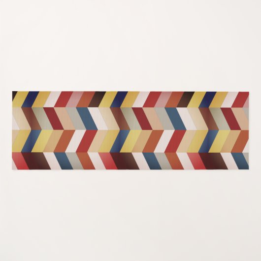 Earthy Colorful Chevron Pattern Yogamat (Voorkant (horizontaal))