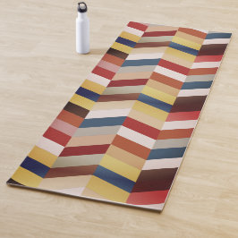 Earthy Colorful Chevron Pattern Yogamat