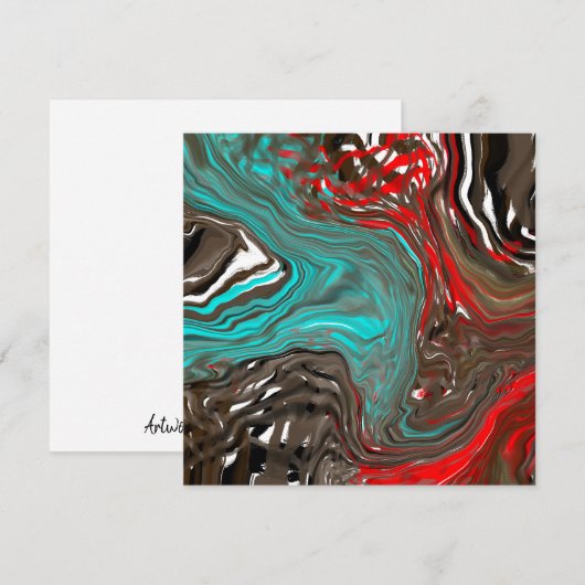 Earthy Colors Digital Art Bedankkaart (Voorkant / Achterkant)