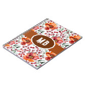 Earthy Colors, Fall Flowers Monogrammed Notitieboek (Linkerzijde)