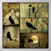 Earthy Crows Collage Poster (Voorkant)