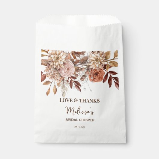 Earthy desert boho vrijgezellenfeest dank u bedankzakje (Voorkant)