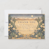 Earthy Desert Floral Wedding Bedankkaart (Voorkant)