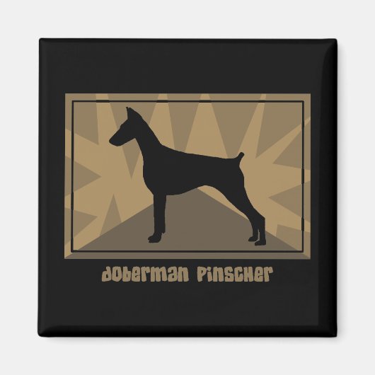 Earthy Doberman Pinscher Magnet (Voorkant)