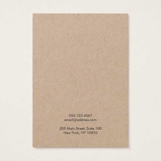 Earthy Earring Kraft-kaart Visitekaartje (Achterkant)