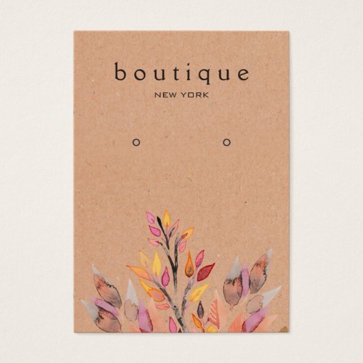 Earthy Earring Kraft-kaart Visitekaartje (Voorkant)