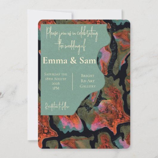 Earthy elegance Invitation Kaart (Voorkant)