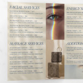 Earthy Elegance Logo Beauty, Spa Blue Brochure Drieluik Kaart (Binnenzijde eerst)