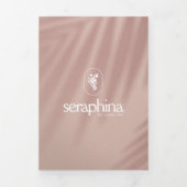Earthy Elegance Logo Beauty, Spa roze brochure Drieluik Kaart (Cover)