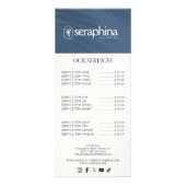 Earthy Elegance Logo Beauty, Wellness, Spa Blue Reclamekaart (Voorkant)