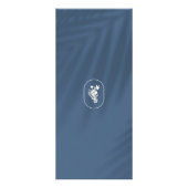 Earthy Elegance Logo Beauty, Wellness, Spa Blue Reclamekaart (Achterkant)