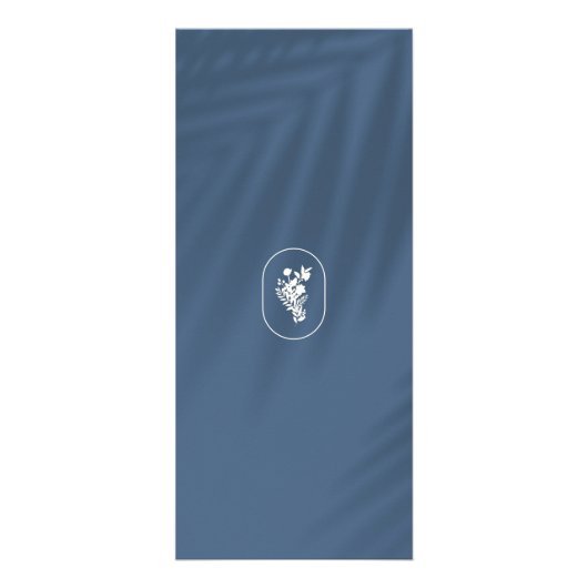 Earthy Elegance Logo Beauty, Wellness, Spa Blue Reclamekaart (Achterkant)