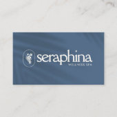 Earthy Elegance Logo Beauty, Wellness, Spa Blue Visitekaartje (Voorkant)