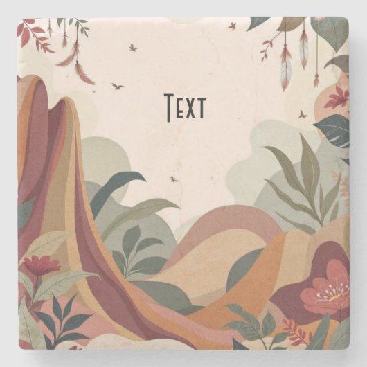 Earthy Escape Stenen Onderzetter (Voorkant)